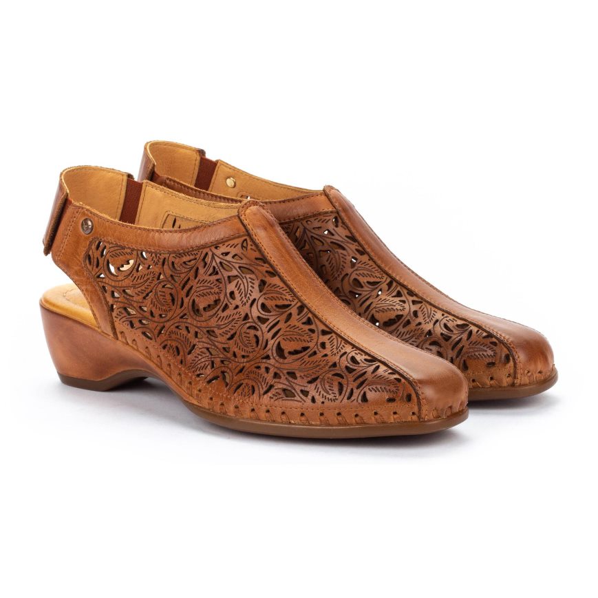 Women's Pikolinos ROMANA Heels Sandals Brown | NZ FQ03851